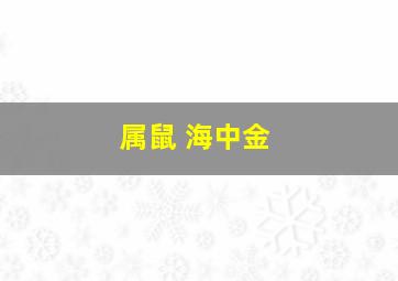 属鼠 海中金